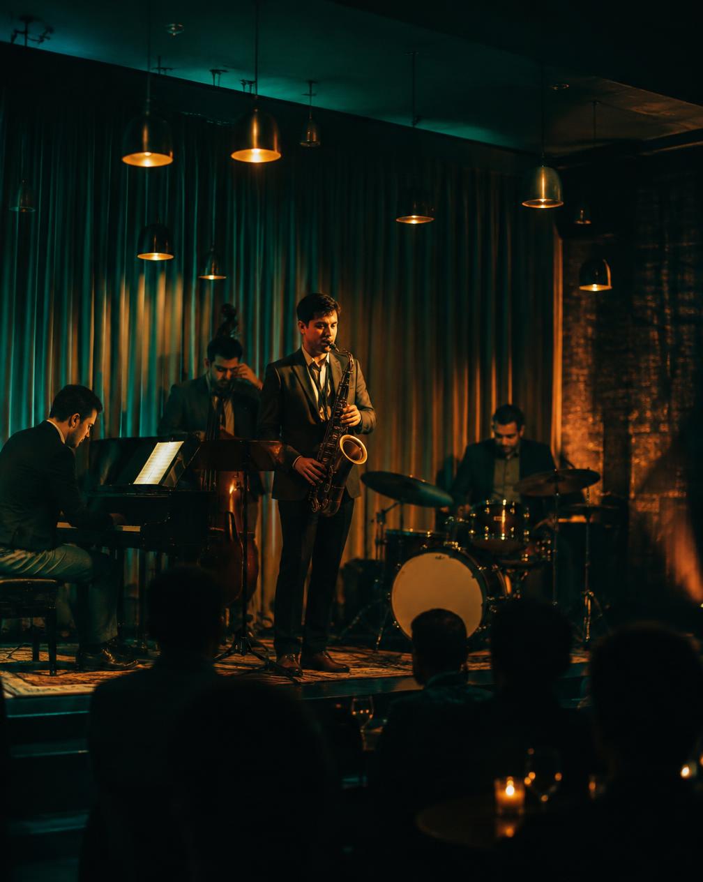 Intimate live jazz club